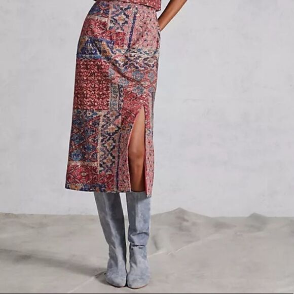 Anthropologie Dresses & Skirts - Anthropologie Nikita Mhaisalkar Sequined Abstract Skirt Size S